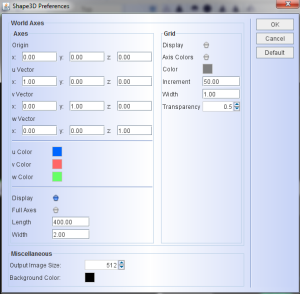 3D preferences